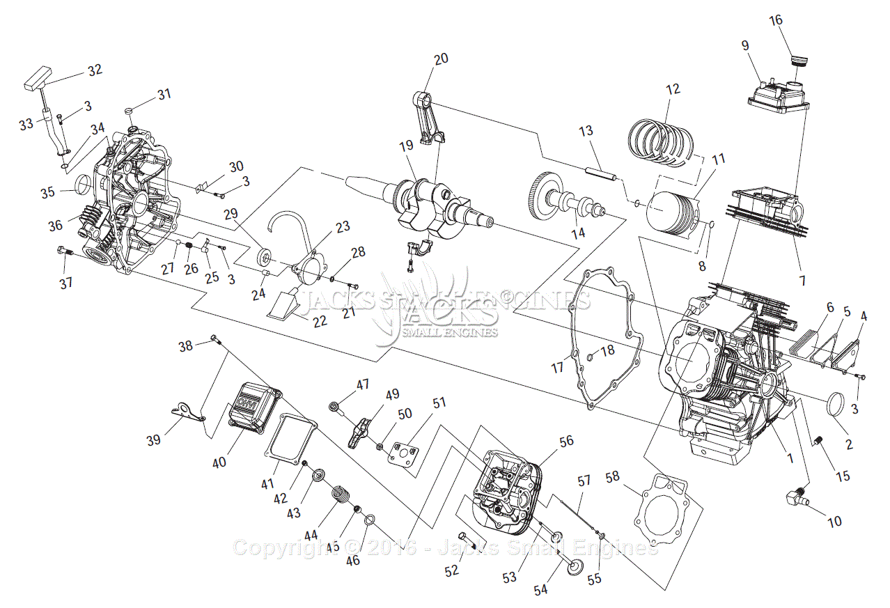 Generac GT-990 Parts Diagram for Engine I