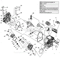 Generac GTH-990 Old Parts Diagram for Engine II