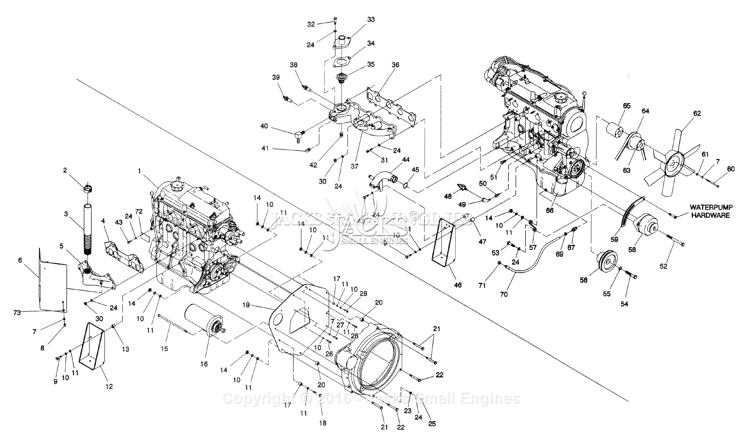 Generac 00913-2 Parts Diagram for Engine Compartment