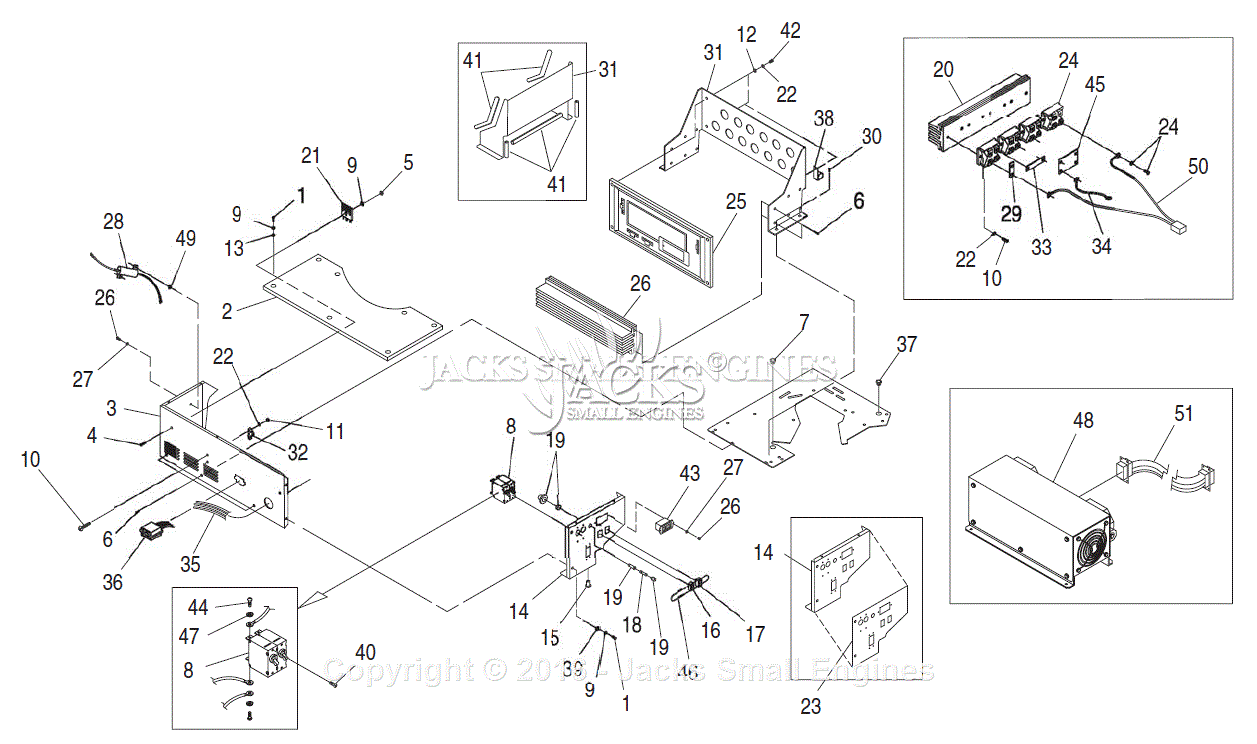 Generac 00941-3 Parts Diagram for Control Panel