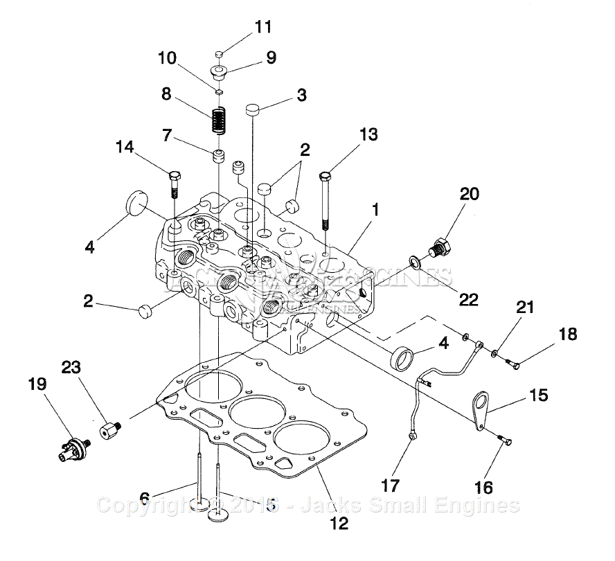 Generac 4270-0 Parts Diagram for Diesel Cylinder Head