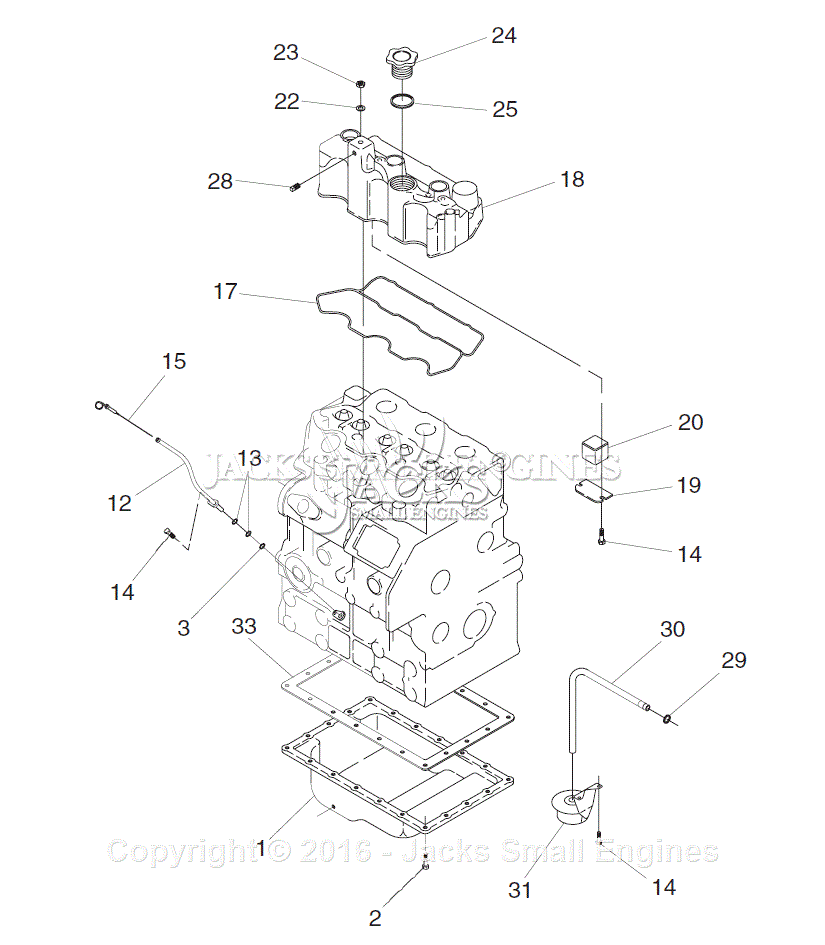 Generac 4270-2 Parts Diagram for Diesel Engine Block