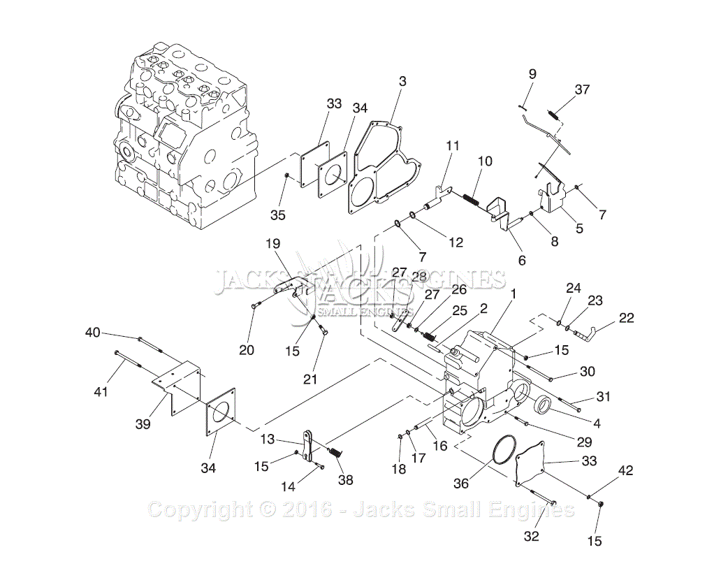 Generac 4270-3 Parts Diagram for Diesel Timing/Governor