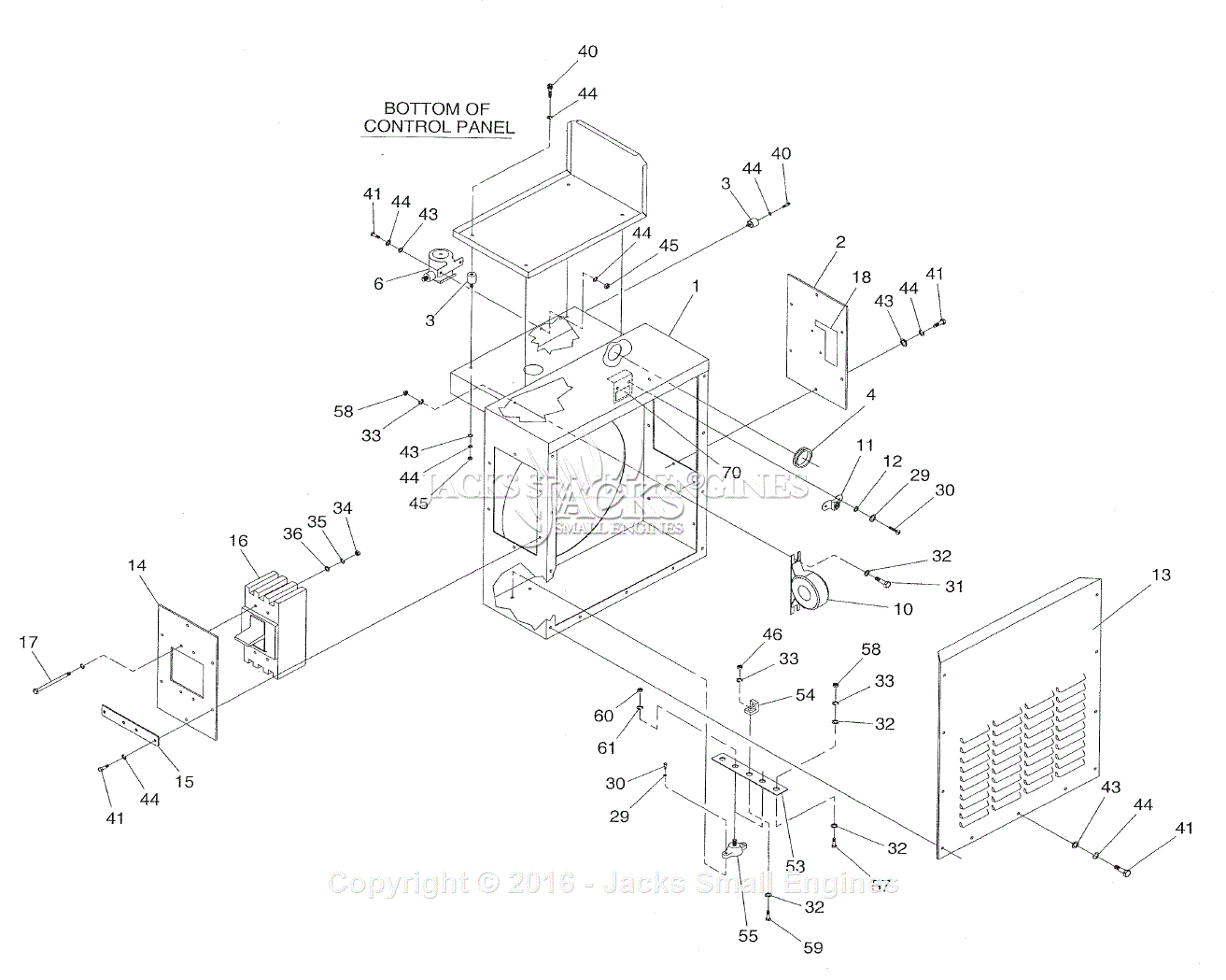 Generac 4373-1 Parts Diagram for Lower Panel II