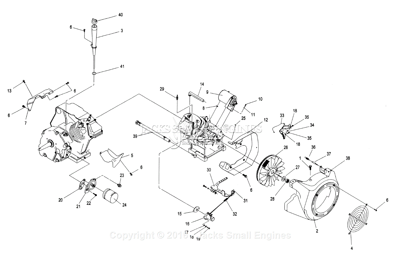 Generac 4389-0 Parts Diagram for Engine GH-410 II