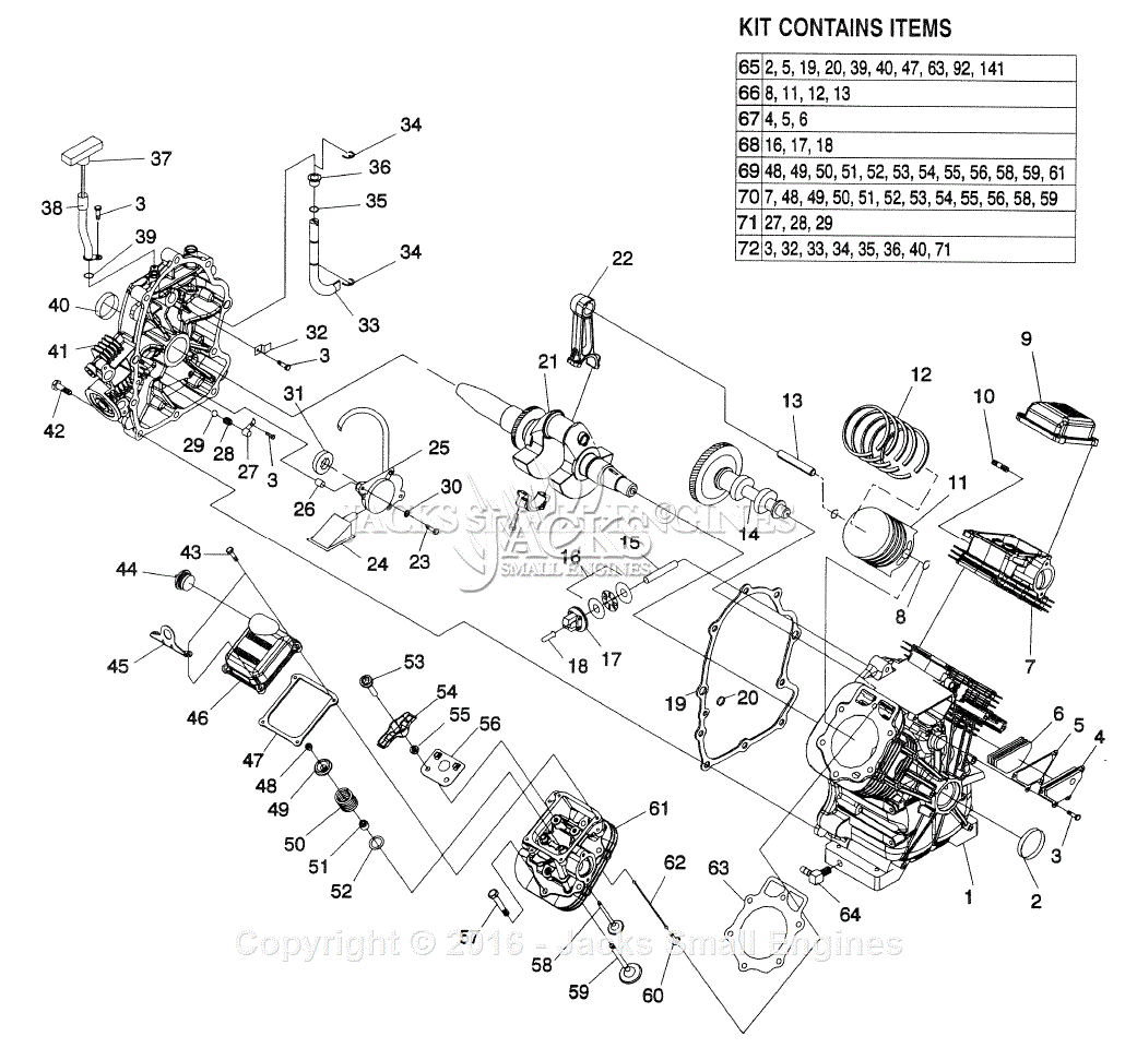 Generac 4390-0 Parts Diagram for Engine GT990/760