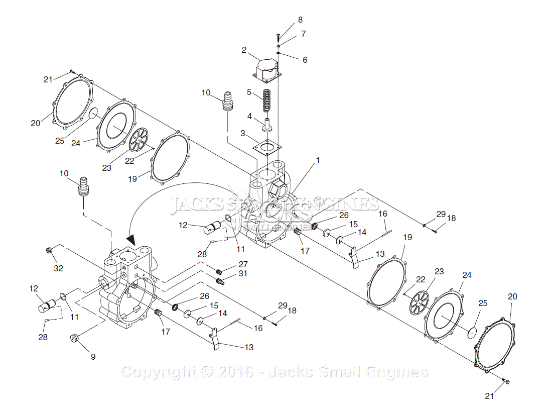 Generac 4390-2 Parts Diagram for Gas Regulator