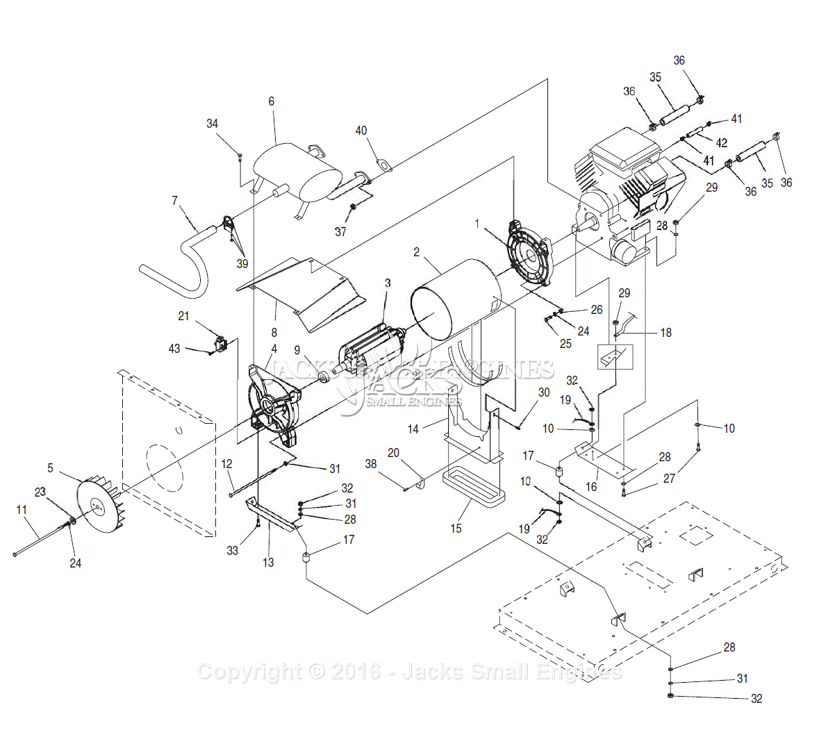 Generac 4390-3 Parts Diagram for Generator