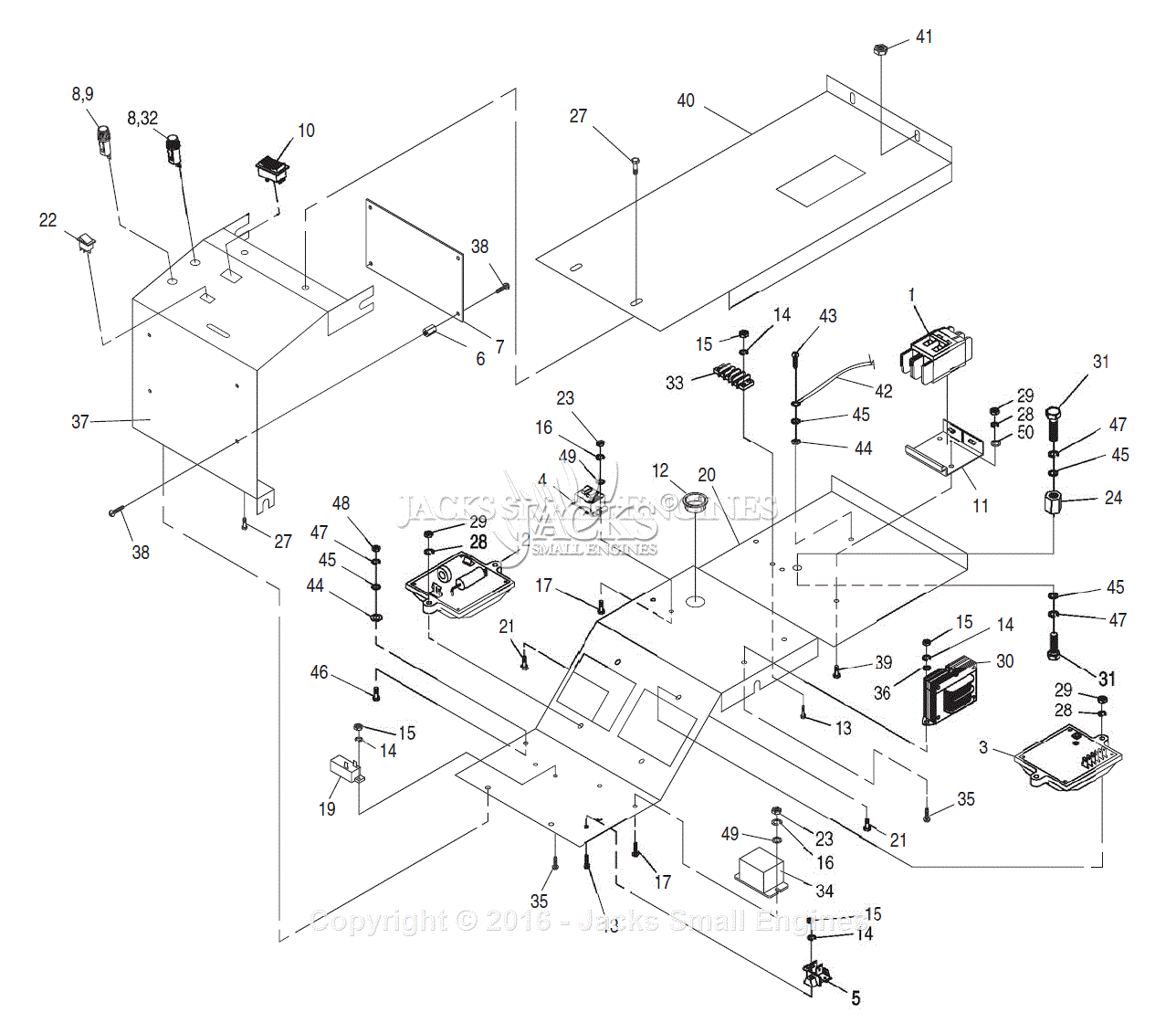 Generac 4456-2 Parts Diagram for Control Panel