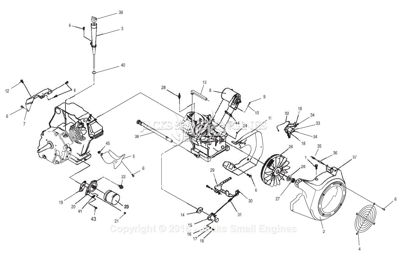 Generac 4456-3 Parts Diagram for Engine GN-410 II