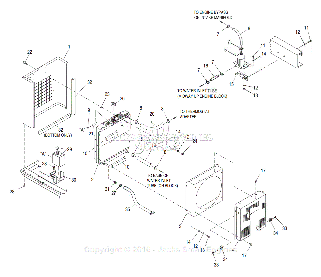 Generac 4726-0 Parts Diagram for Radiator