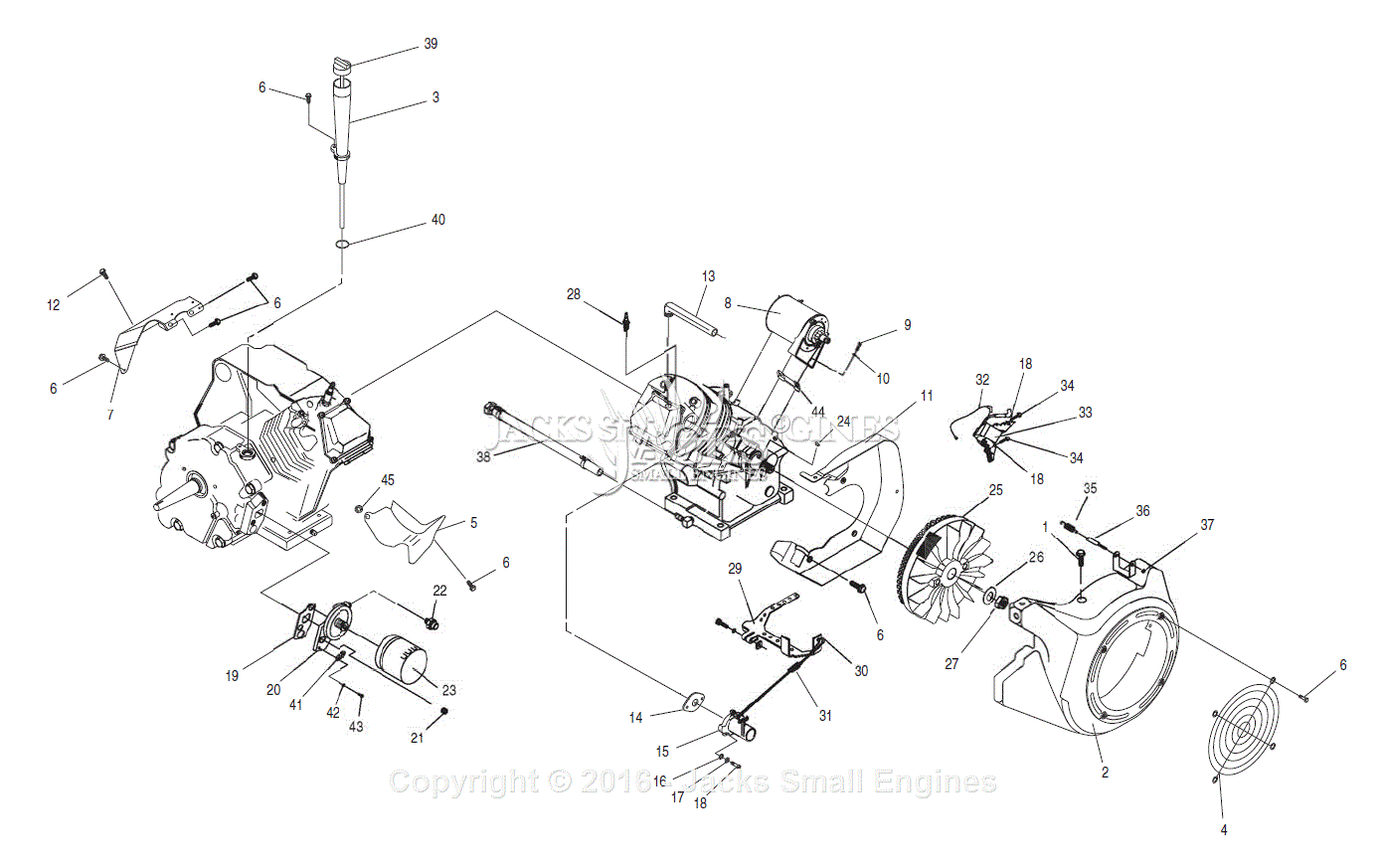 Generac 4758-1 Parts Diagram for Engine GN-410 II