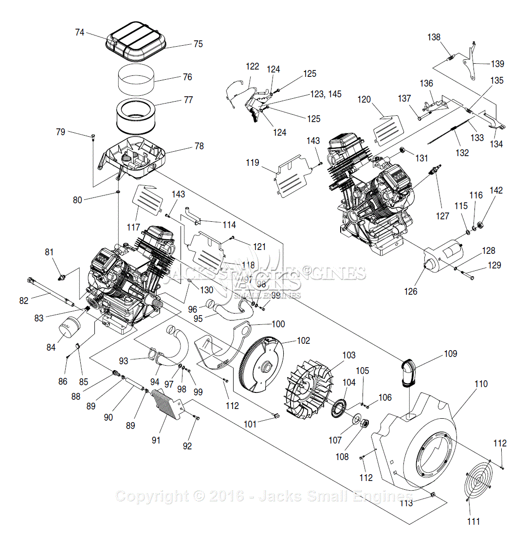 Generac 4758-2 After-SN-3999625 Parts Diagram for Engine GT990/760 II