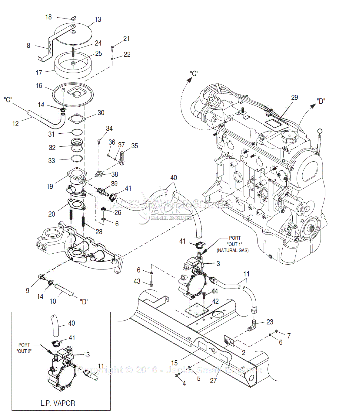 Generac 4912-1 Parts Diagram for Fuel System