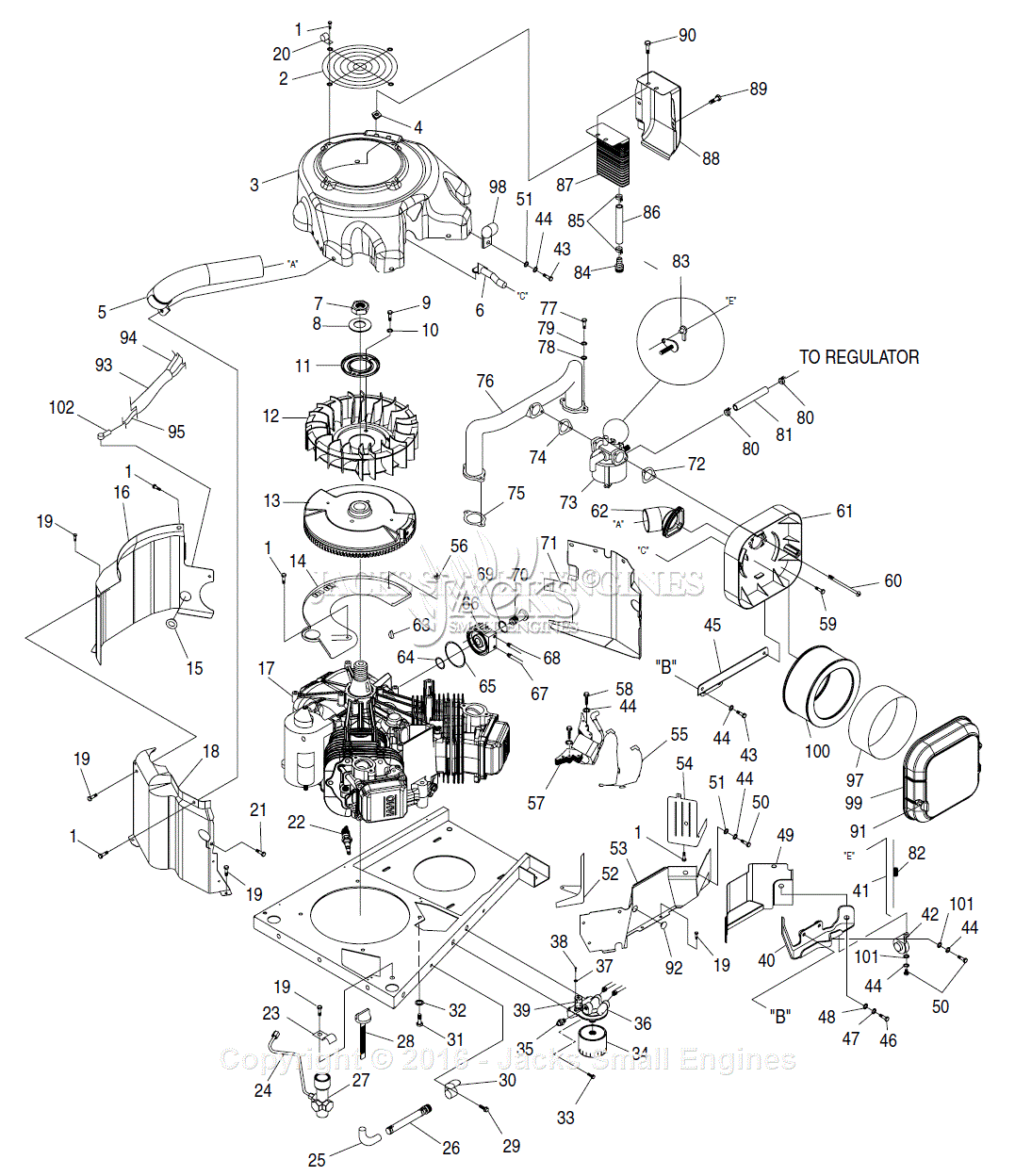 Generac 4916-0 Parts Diagram for Engine Accessories