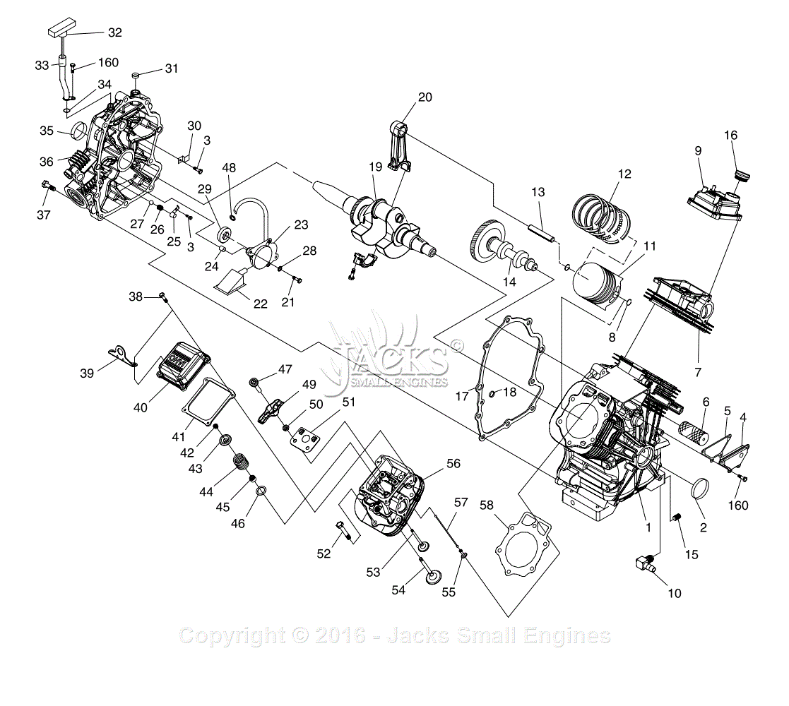 Generac 4986-0 Parts Diagram For Gt990 & Gt760 Engine (page 1)