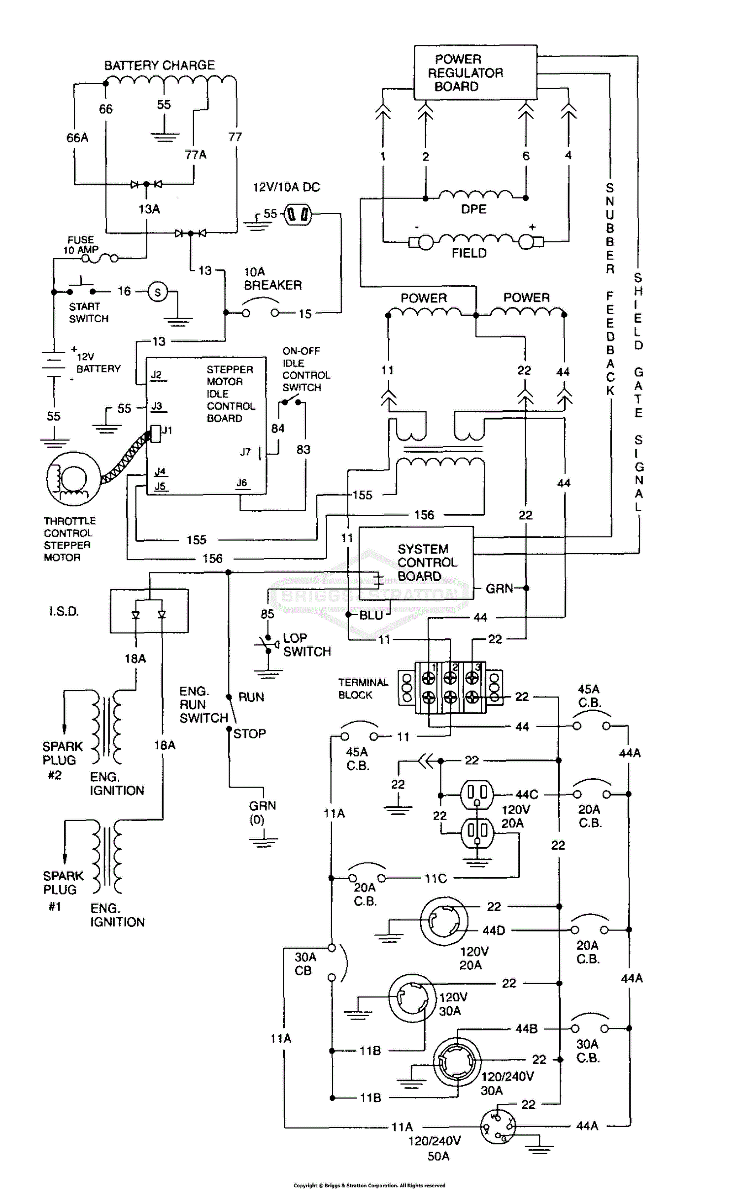 Briggs and Stratton Power Products 9801-4 - 10,000 EXL Parts Diagram ...