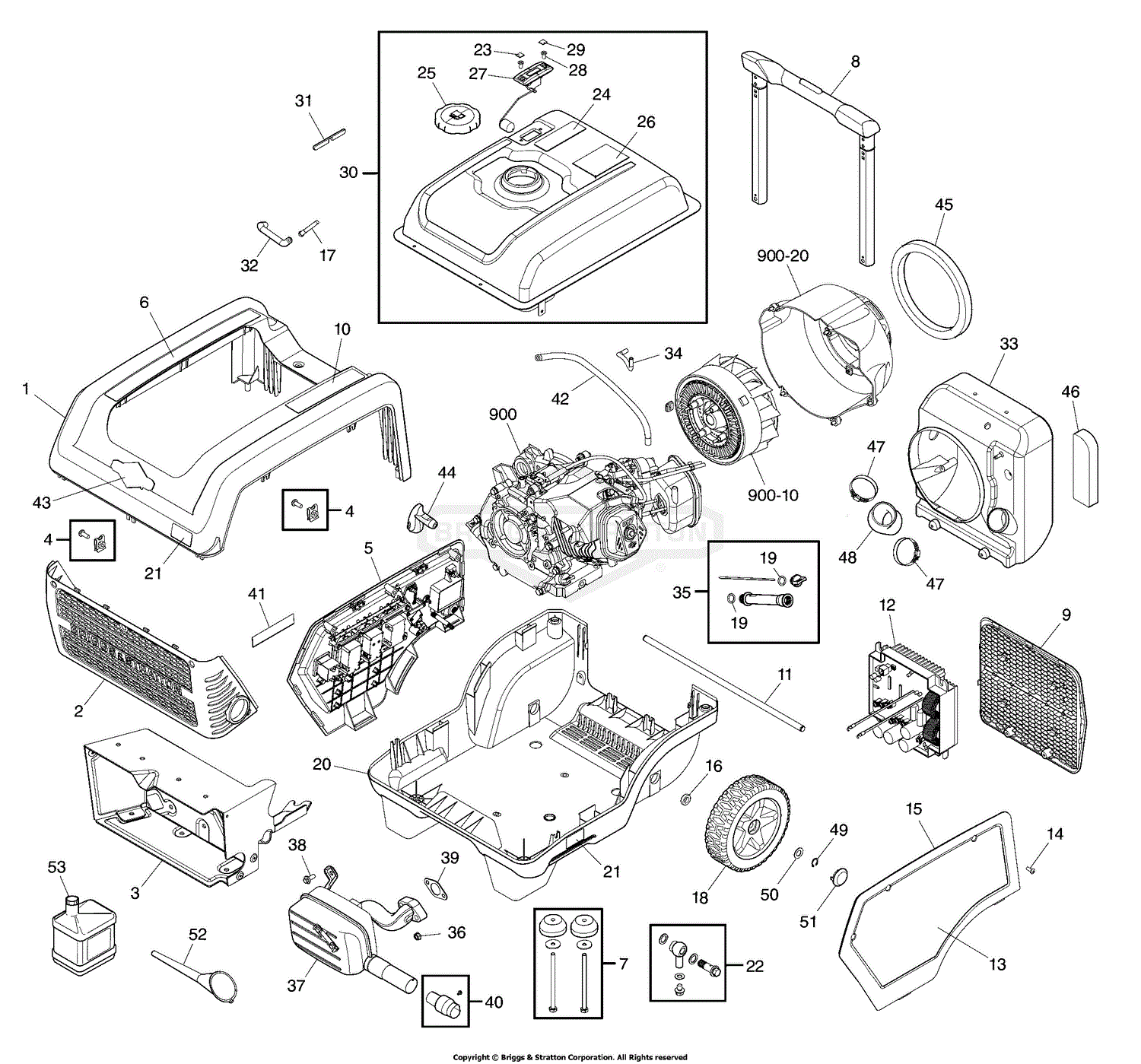 Briggs and Stratton Power Products 020570-01 - 3,000 PSI Power Flow Plus,  Briggs & Stratton Parts Diagram for Power Flow (80005712)