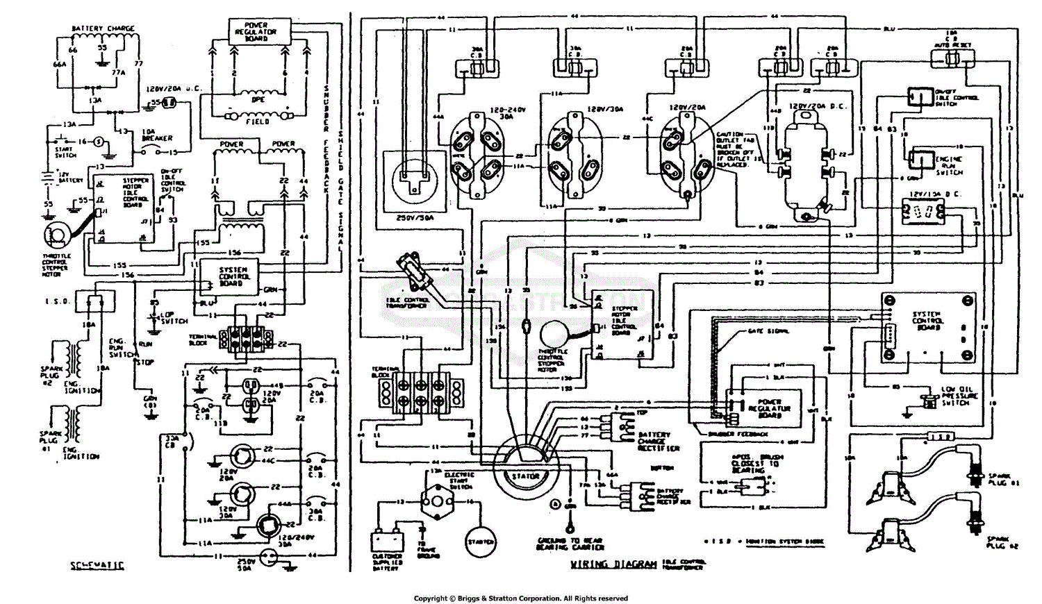 Briggs and Stratton Power Products 9800-0 - 8,000 EXL Parts Diagram for