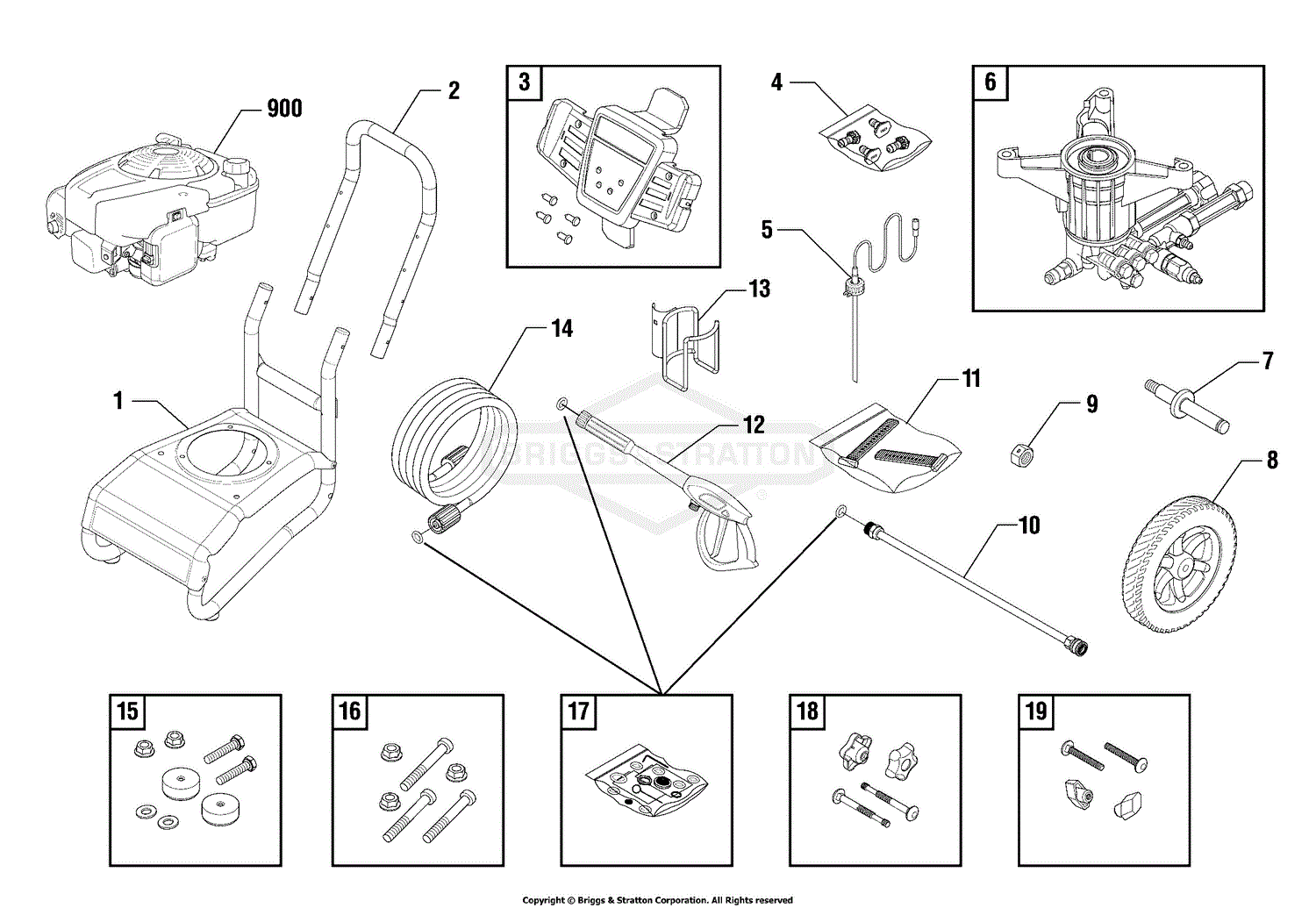 Briggs and Stratton Power Products 020570-01 - 3,000 PSI Power Flow Plus,  Briggs & Stratton Parts Diagram for Power Flow (80005712)