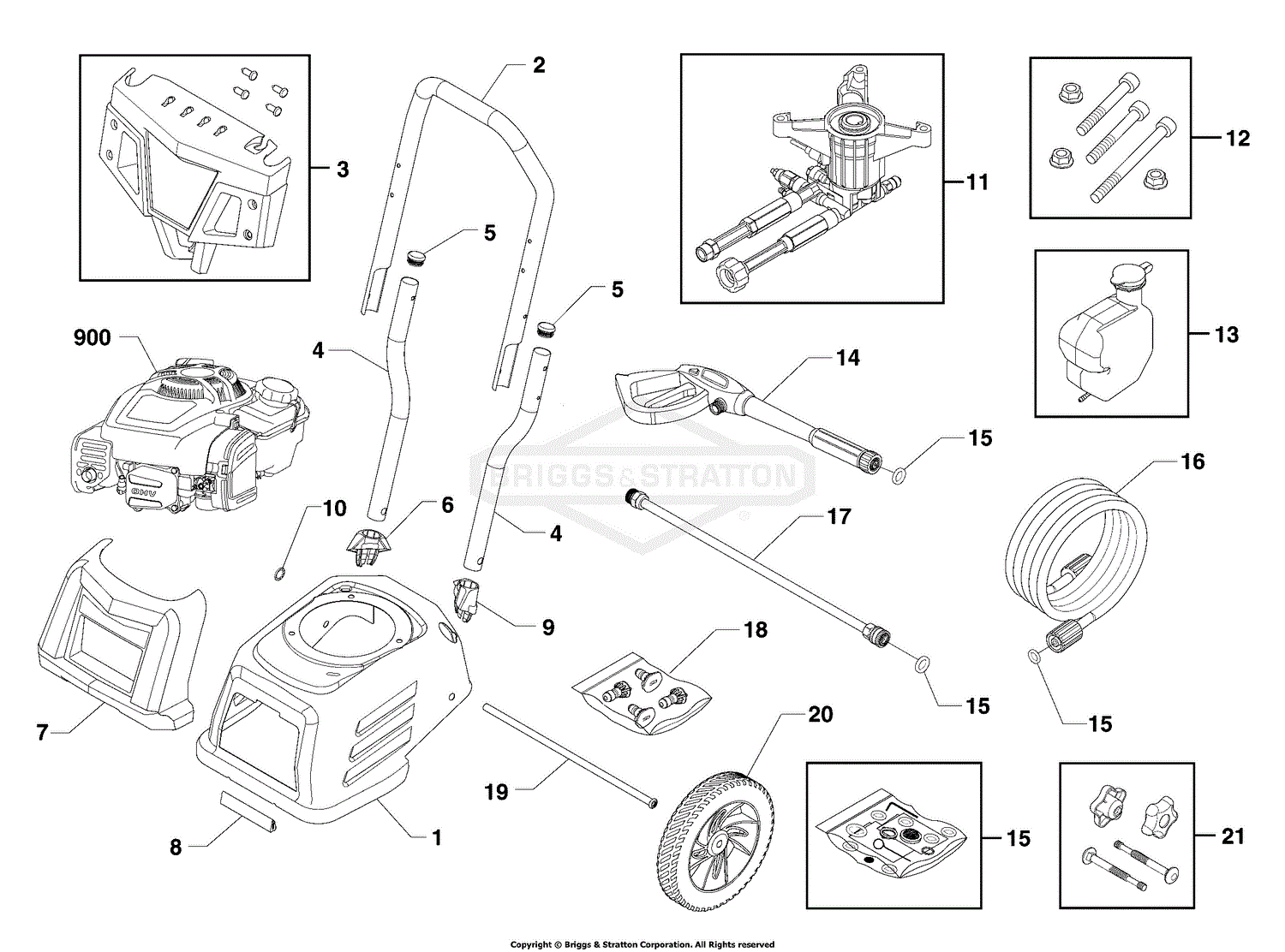 Briggs and Stratton Power Products 020570-01 - 3,000 PSI Power Flow Plus,  Briggs & Stratton Parts Diagram for Power Flow (80005712)