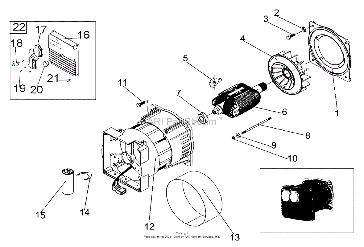 Briggs and Stratton Power Products 1966-0 - ProClassic ... alternator parts diagram 