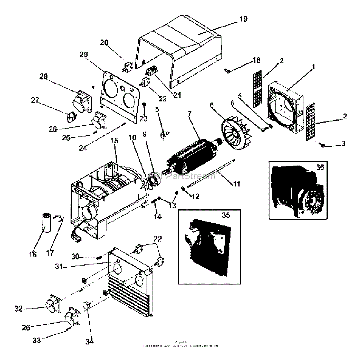 Briggs and Stratton Power Products HPP1638-1 - BSP7500L Parts Diagram ...