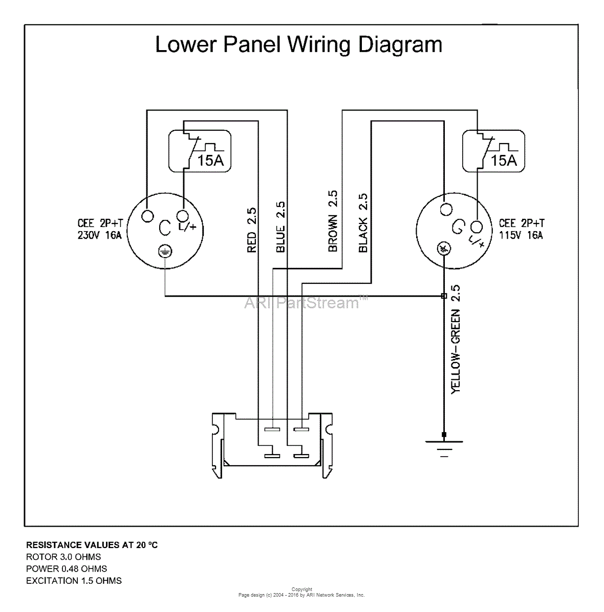 Briggs and Stratton Power Products HPP1639-0 - BSP8500LE Parts Diagram ...