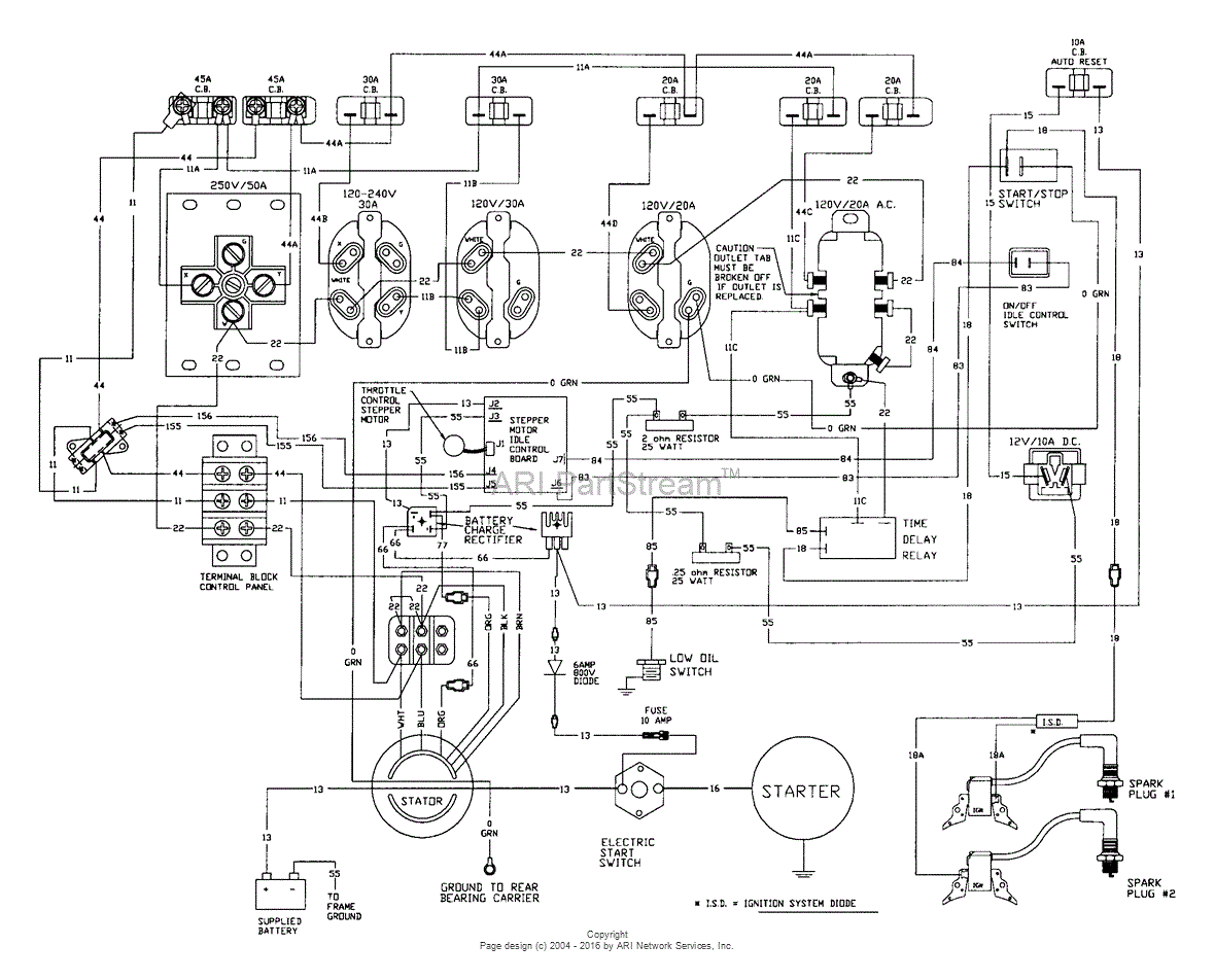 Briggs and Stratton Power Products 9801-5 - 10,000 EXL Parts Diagram ...