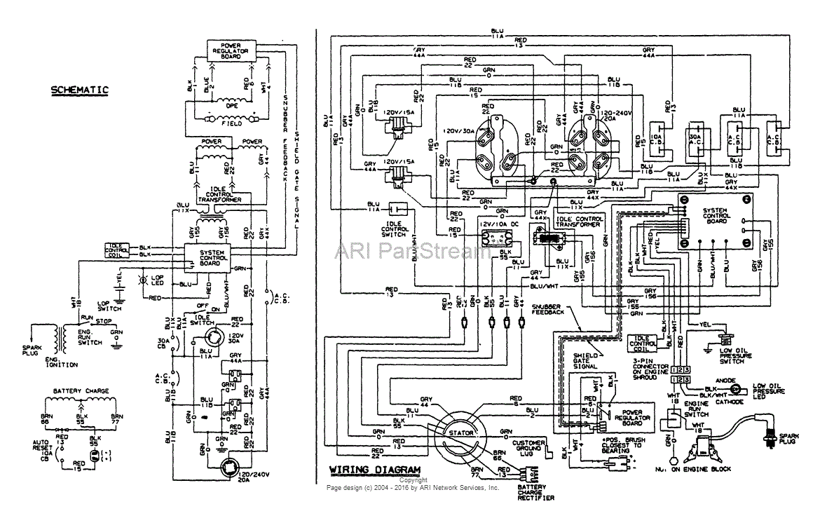 Briggs and Stratton Power Products 9514-2 - 580.327252 ... craftsman generator wiring diagram 