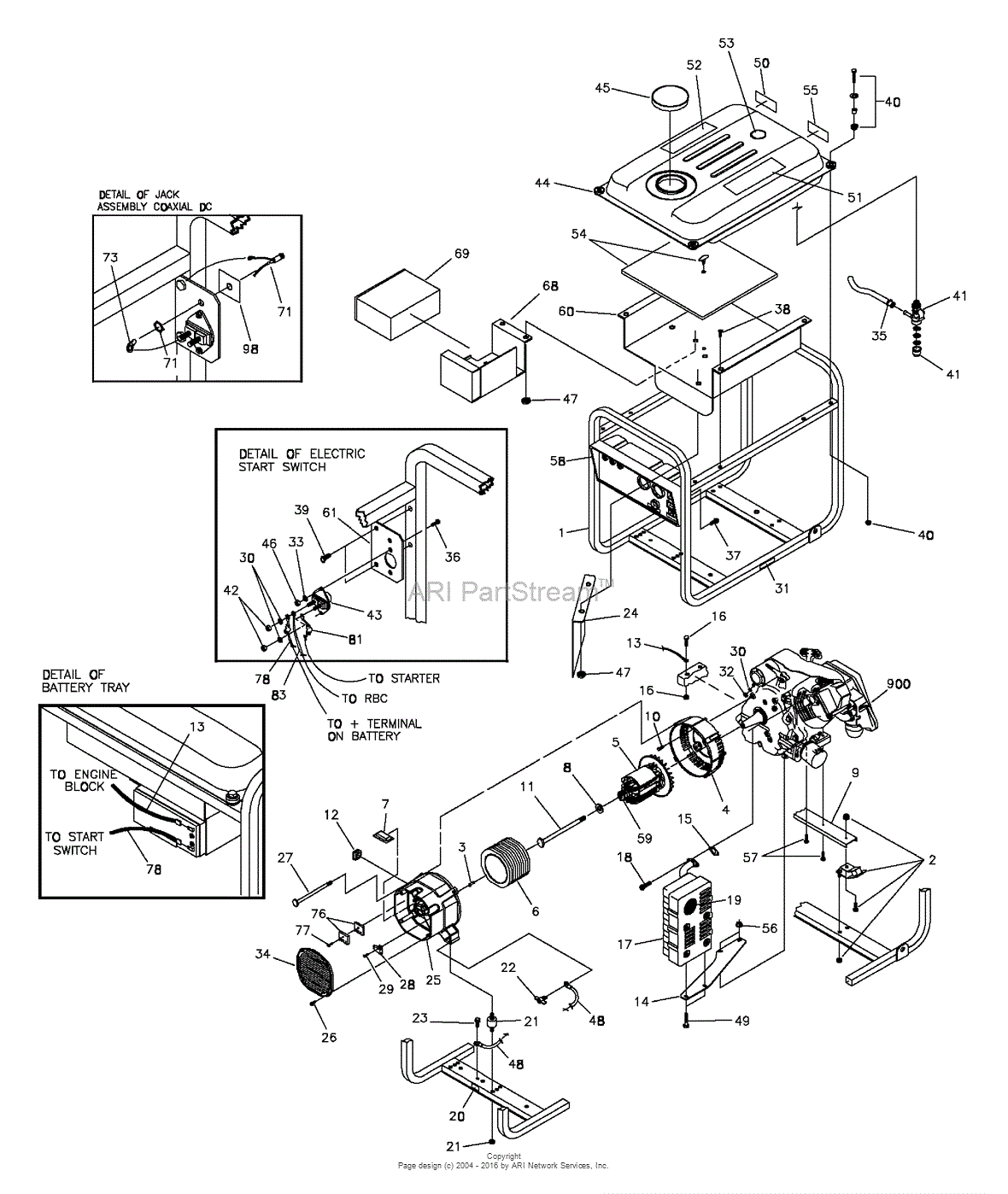 Briggs and Stratton Power Products 1645-0 - 4,000 EXL Parts Diagram for