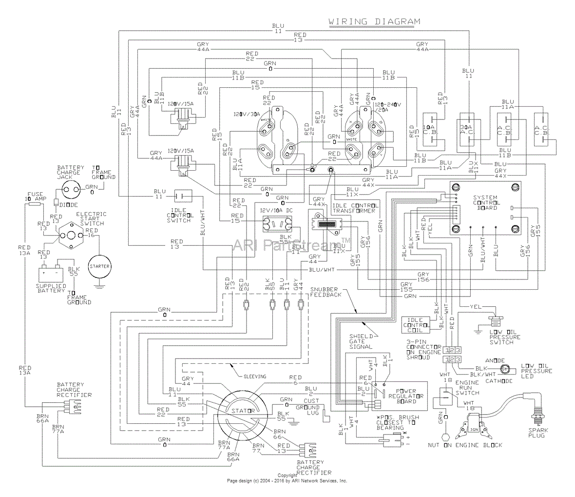 Briggs and Stratton Power Products 1645-0 - 4,000 EXL Parts Diagram for