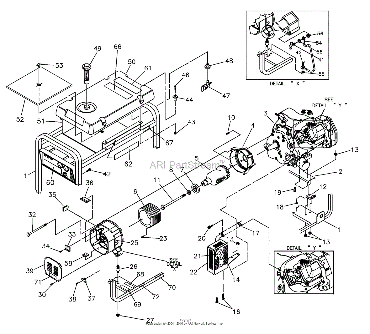 Briggs and Stratton Power Products 9878-1 - 4,000 XL (11/96) Parts ...