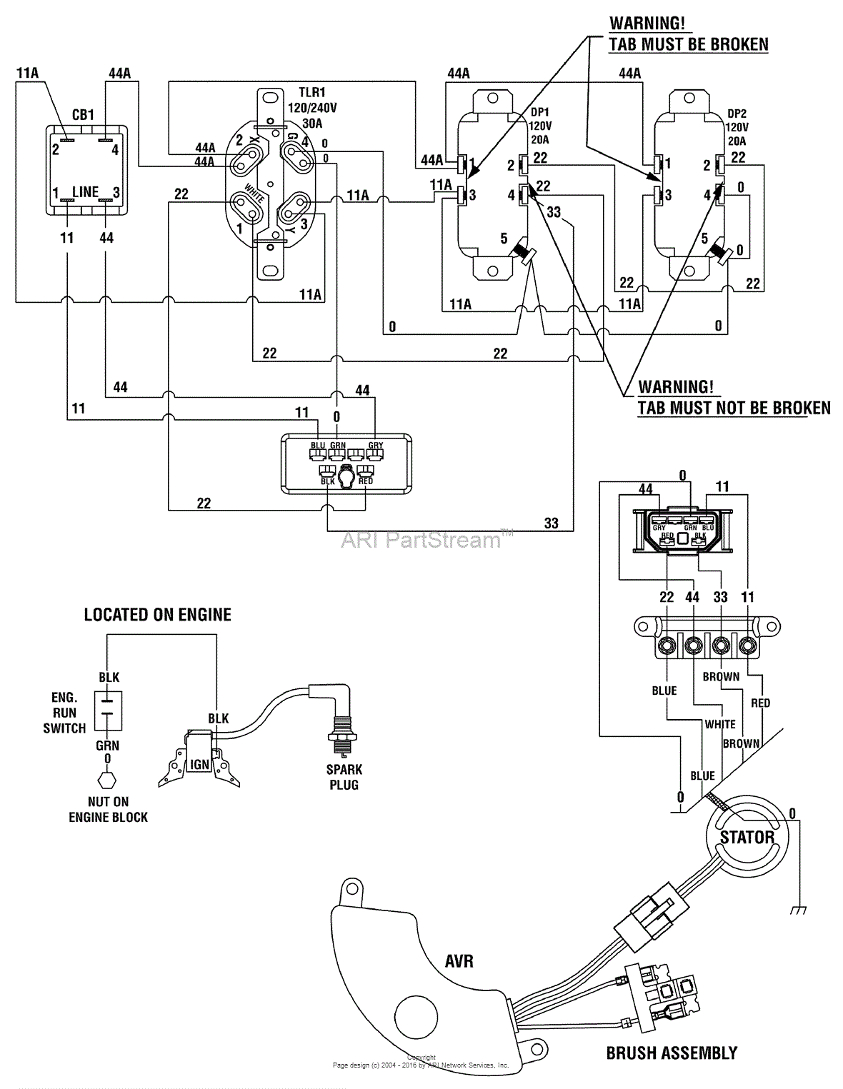 Briggs and Stratton Power Products 030436-0 - 5,000 Watt ... husky 800 wiring diagram 