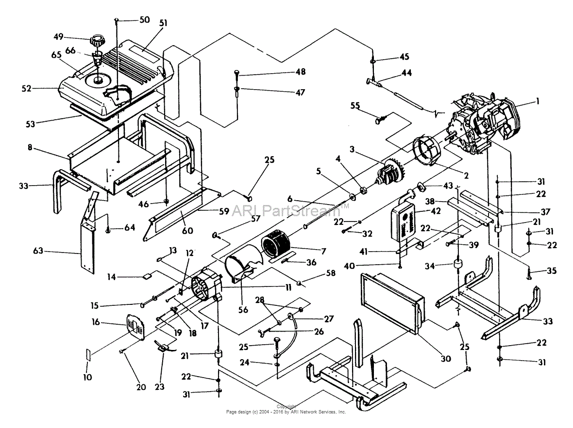 Briggs and Stratton Power Products 0488-1 - GN 5,500 Parts Diagram for ...