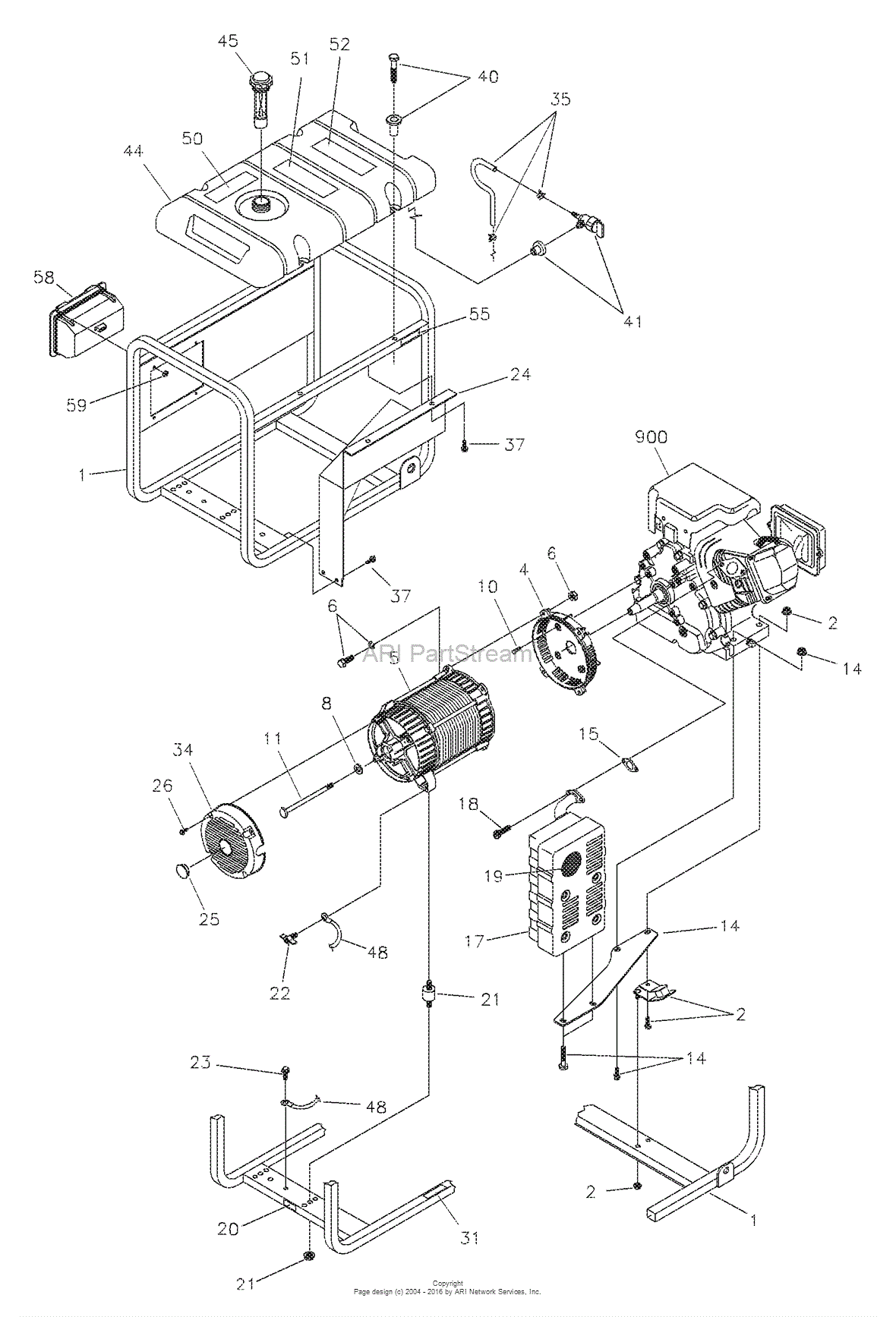 Briggs and Stratton Power Products 1796-0 - 580.325600 ... portable generators wiring diagram 