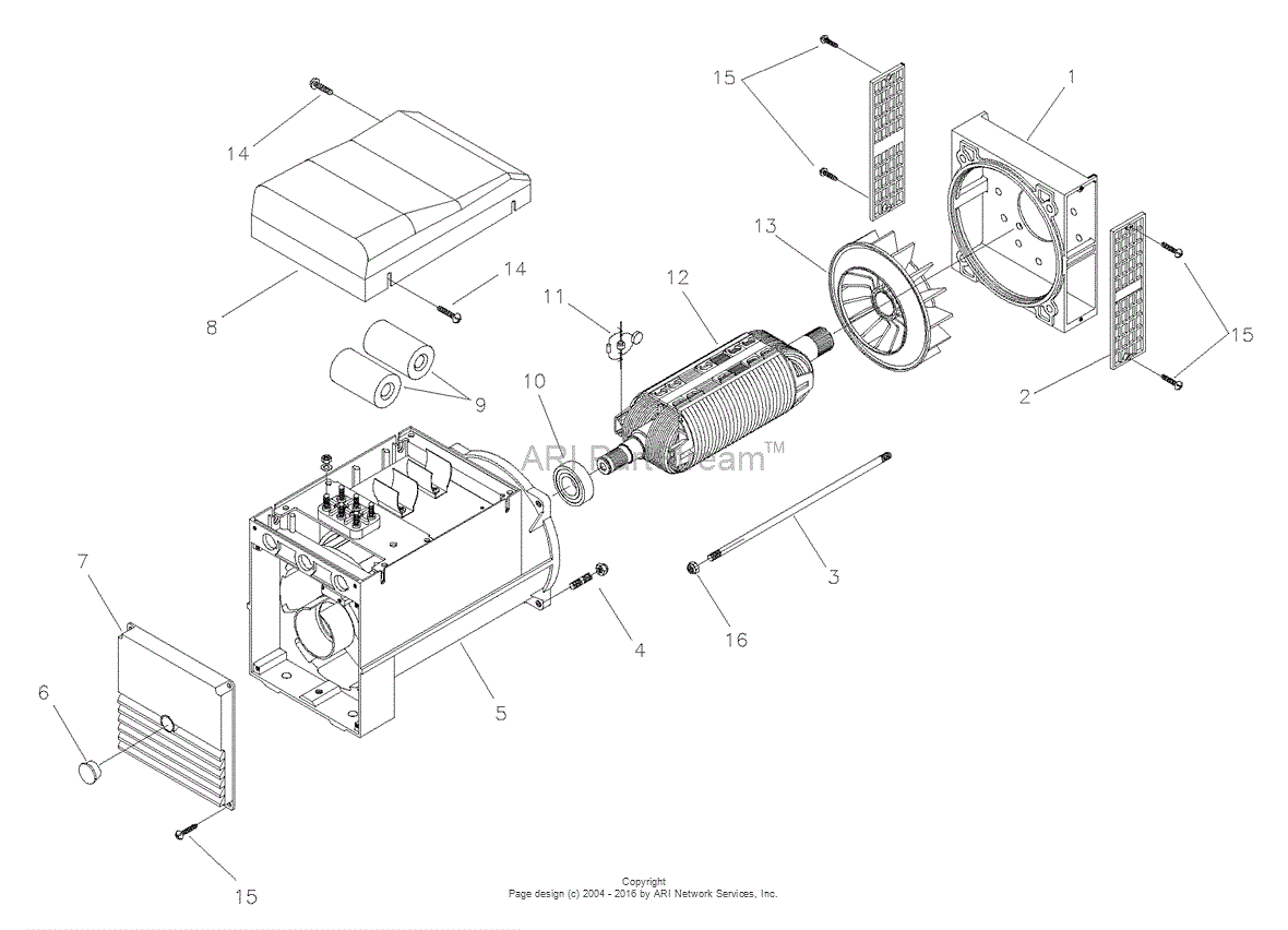 Briggs and Stratton Power Products 1338-1 - 9,000 Watt Parts Diagram