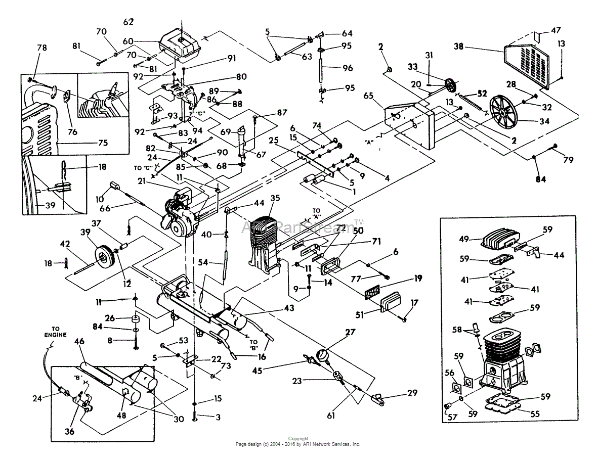 Briggs and Stratton Power Products 0640-0 - MC 1,259 Parts Diagram for ...