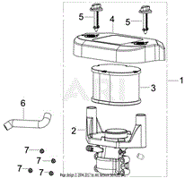 Gravely 08201332 - Engine, Gravely 764 Parts Diagram for Air Cleaner