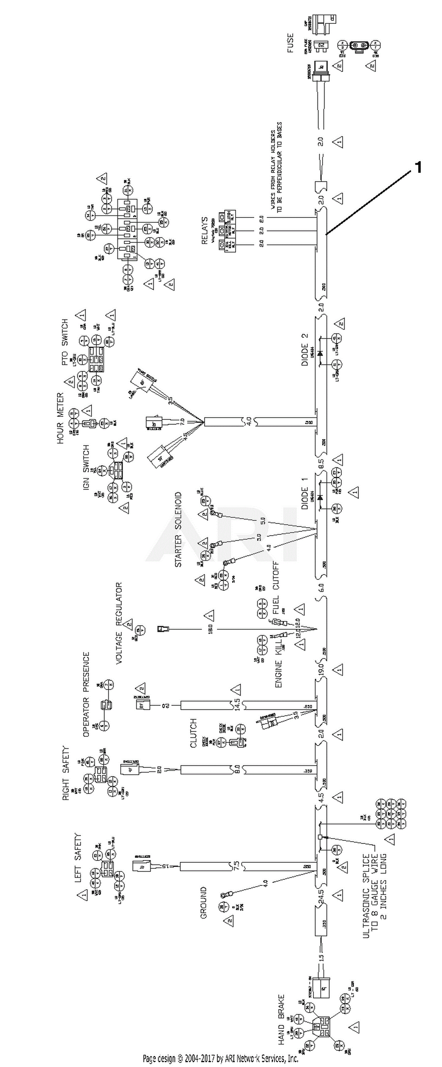 Gravely 994604 (000101 - ) GSRKA1934S Parts Diagram for Wiring Harness