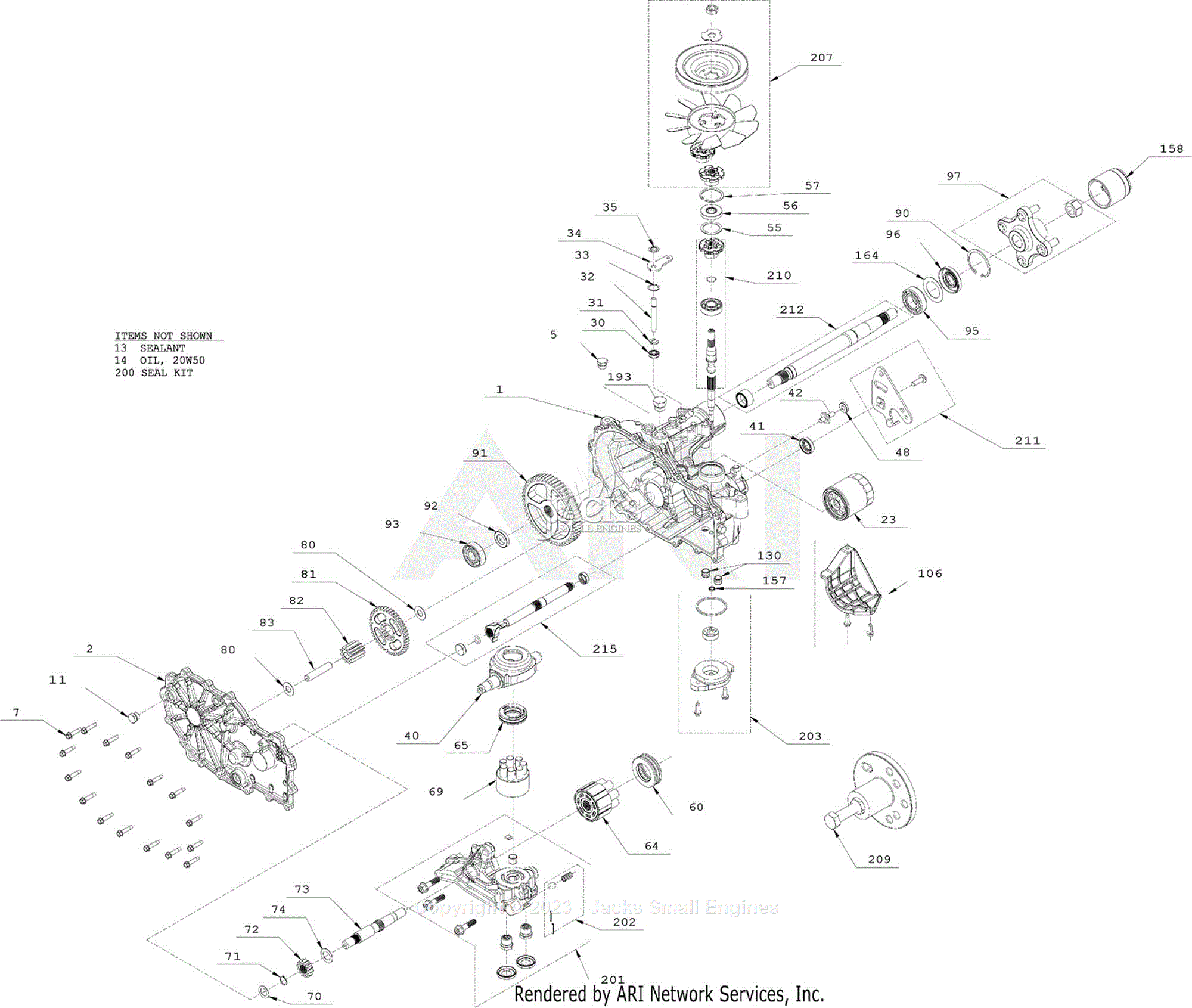 Gravely 09160900 ZT 2800 Series Parts Diagram for Parts List