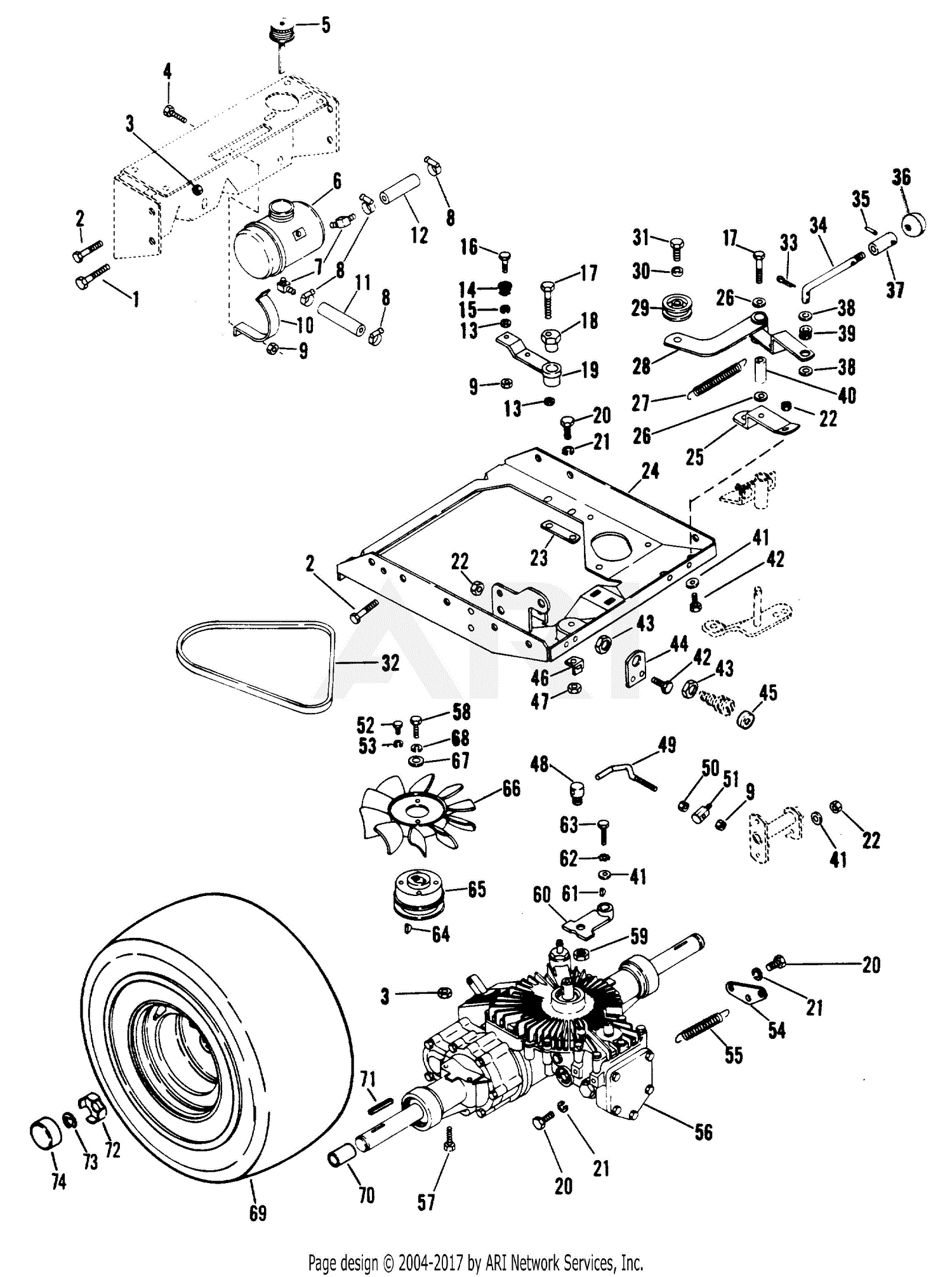 Gravely 44126 1238-H, 12hp B&S, 38