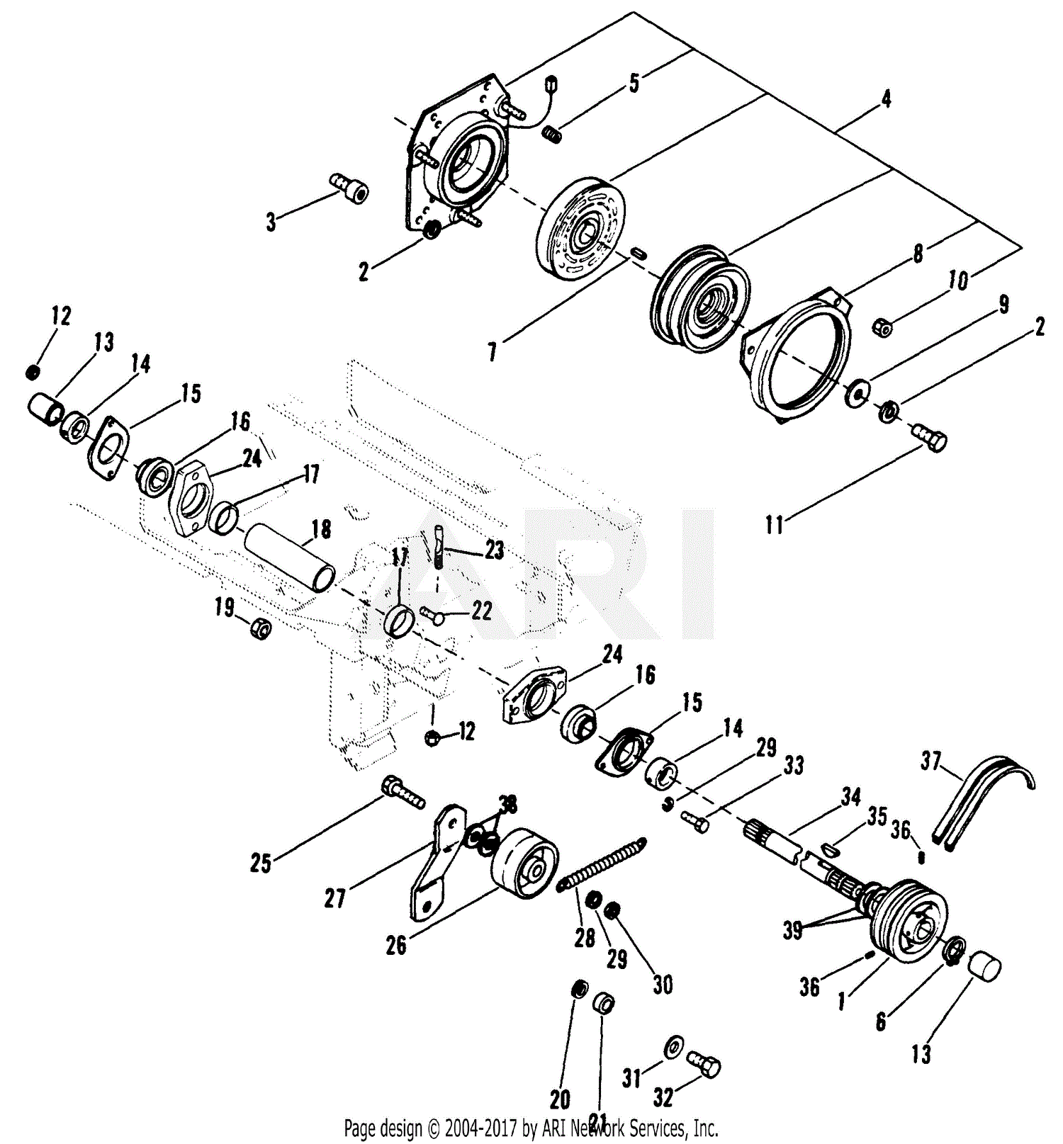 Gravely 42038 18-H, 18hp Kohler, Hydro Drive Parts Diagram for POWER ...