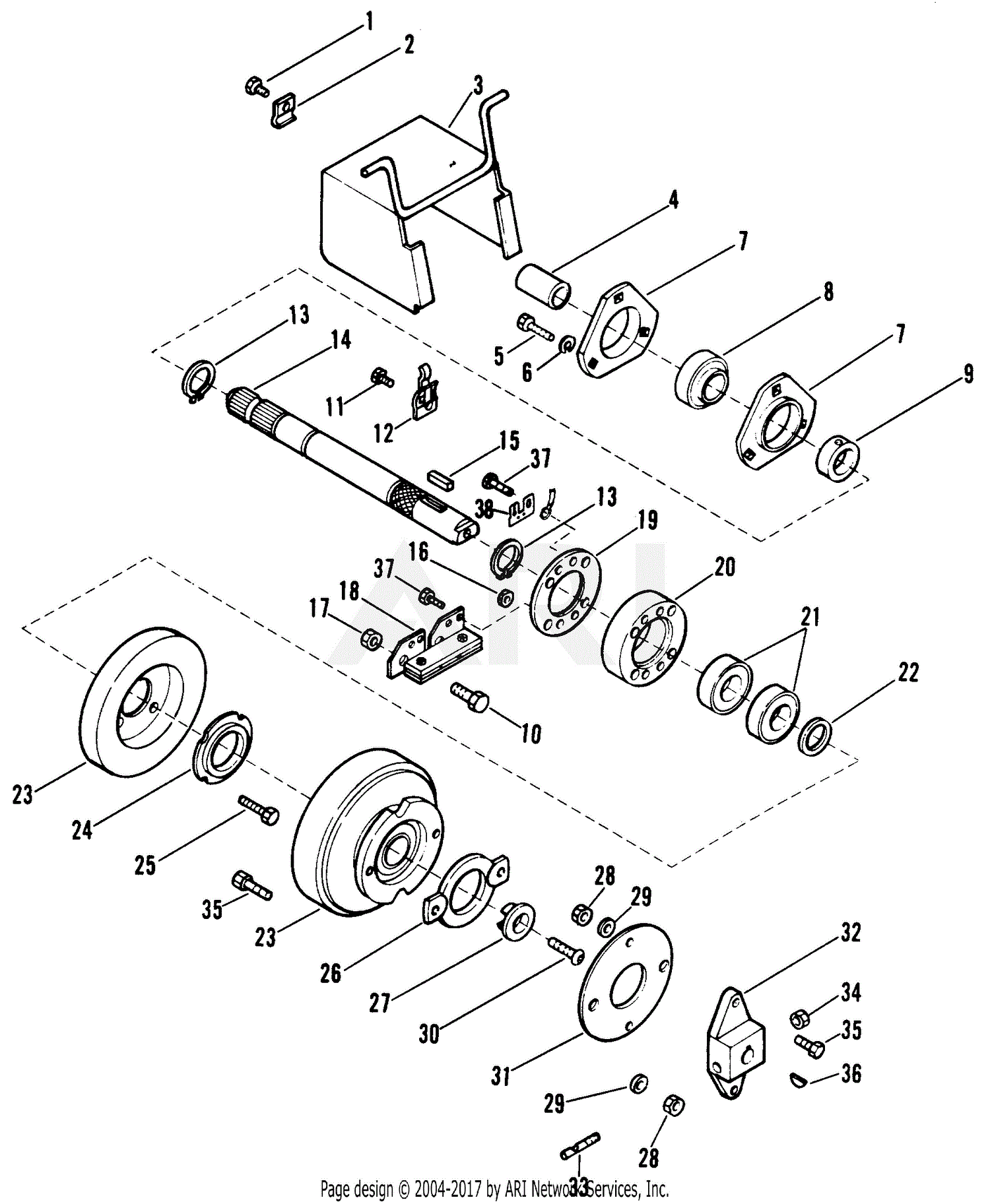 Gravely 931032 (000101 - ) 18-H, 18hp Kohler, Hydro Drive Parts Diagram ...