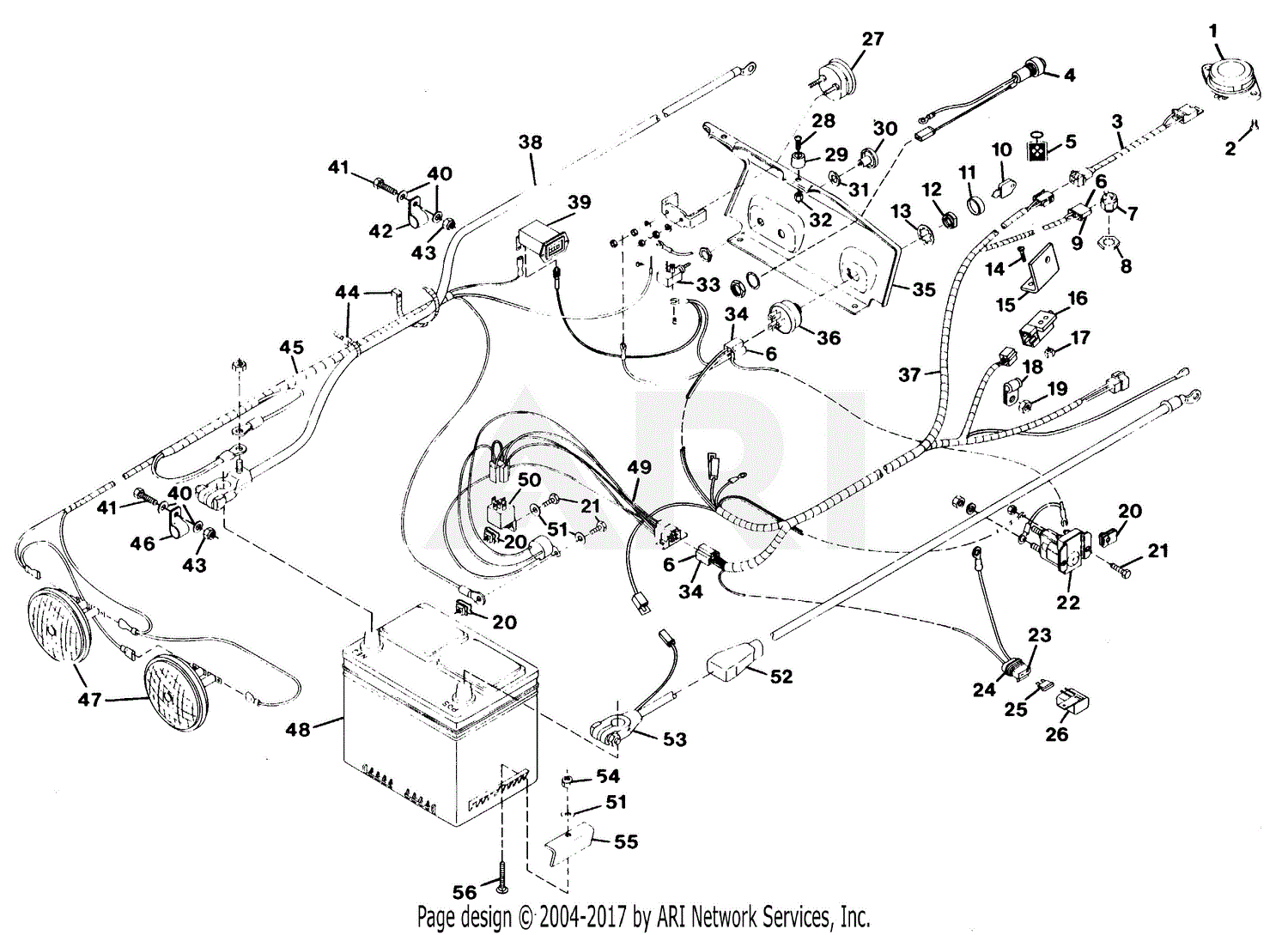 Gravely 46001 24-G Parts Diagram for ELECTRICAL SYSTEM