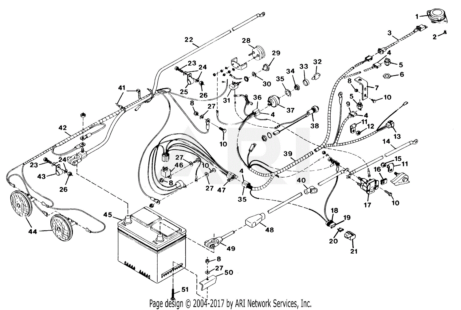 Gravely 47577 16hp, Without Hydraulic Lift Parts Diagram for ELECTRICAL ...