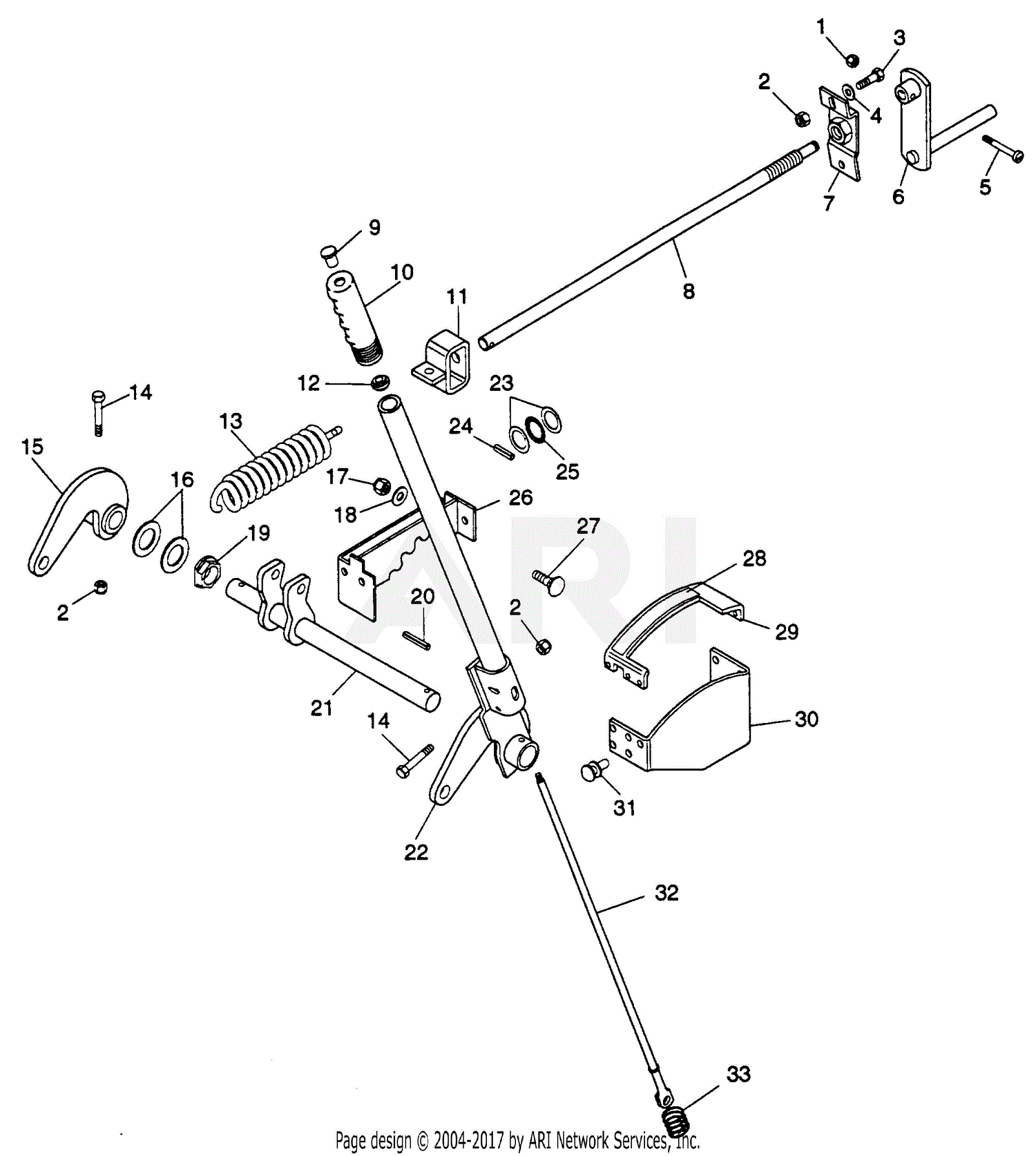 Gravely 50267 GEM, 14hp Kohler, Hydro Drive Parts Diagram for LIFT SYSTEM