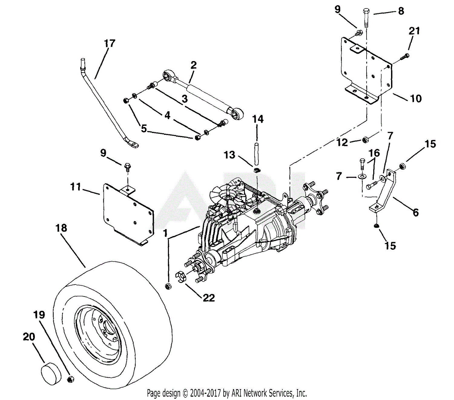 Gravely 987107 (000101 - ) GLT 548H, 22hp B&S 48