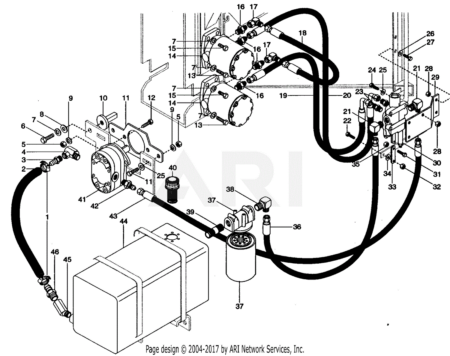 Gravely 941011 (000101 - ) PRO CHIP 395, 40.5 HP YANMAR DIESEL Parts