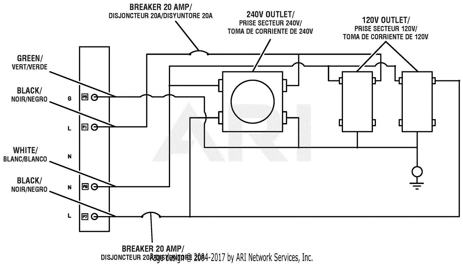 Gravely 986051 (000101 - 001009) 5000 Watt Generator Parts Diagram for ...